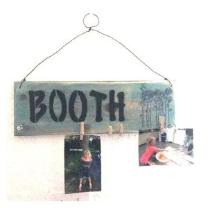 Wood photo sign